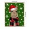 Llama Christmas Hat by Fab Funky 23-in. W x 28-in. H. Canvas Wall Art Print Framed